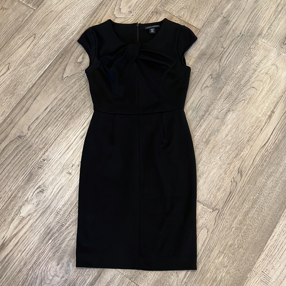 Banana republic black dress stretch petite